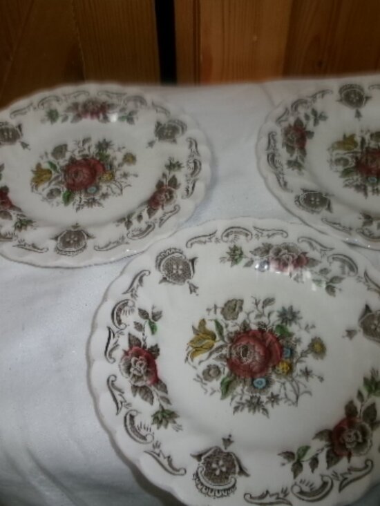 Myott Other - Vtg Myott Bouquet Stafford England 4 Desert plates 1 dinner plate